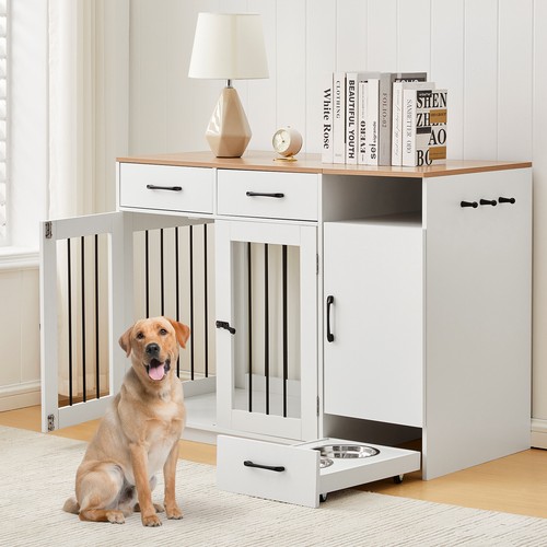 White dog crate 115x55cm - crate,,