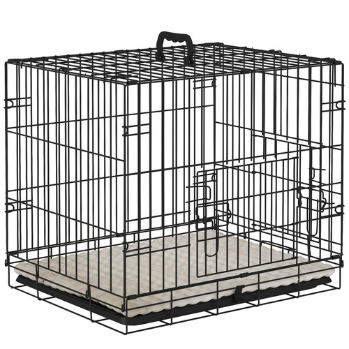 Dog crate black 60x40x50cm - dog,