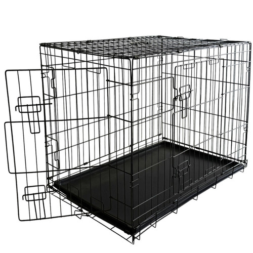 Black heavy duty dog - black, crate