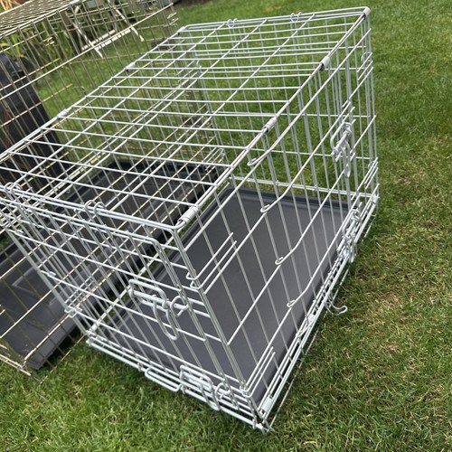 Small grey dog crate - dog, base