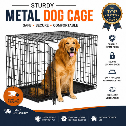 Metal dog cage - dog, puppy