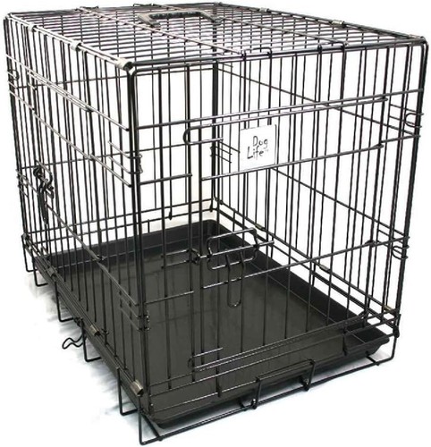 Pet black dog crate - pet,