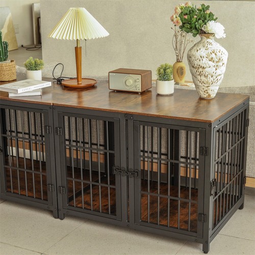 Large wooden dog - wooden, crate
