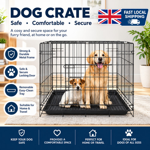 Folding metal dog - dog, crate